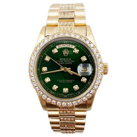 rolex 18038 green dial|rolex day date 36 gold.